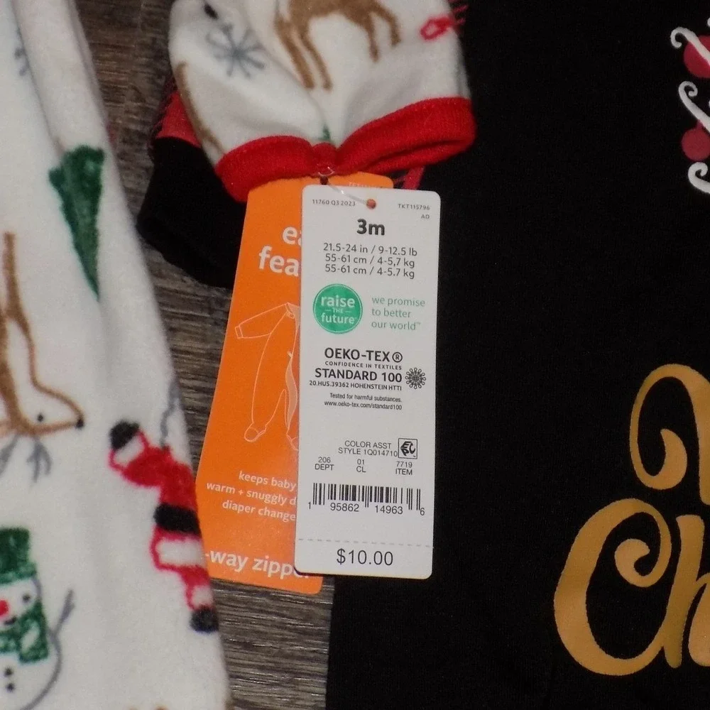 Carters Patpat Christmas Bundle Baby 3-6M‎ Red Black White Good Holiday Outfits